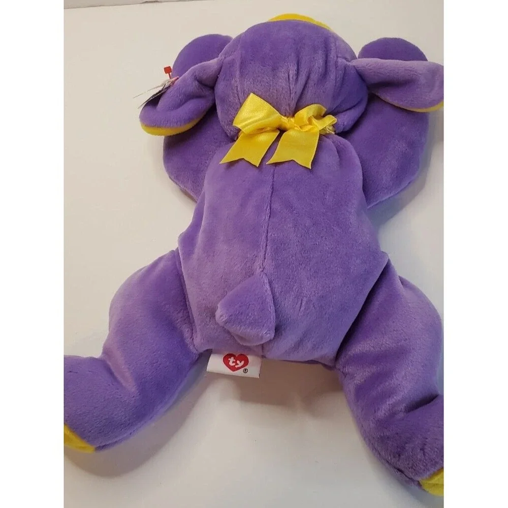 TY BABA Purple Lamb Plush Easter Spring Yellow Sheep Toy Stuffed Animal 14